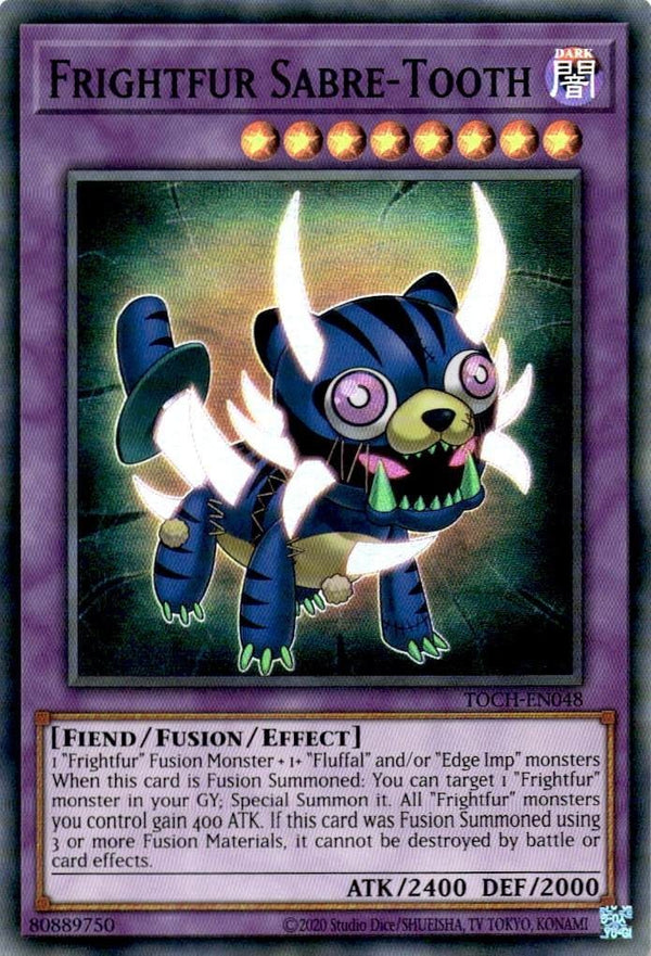 Yugioh Frightfur Sabre-Tooth TOCH-EN048 Super Rare Unlimited Edition NM