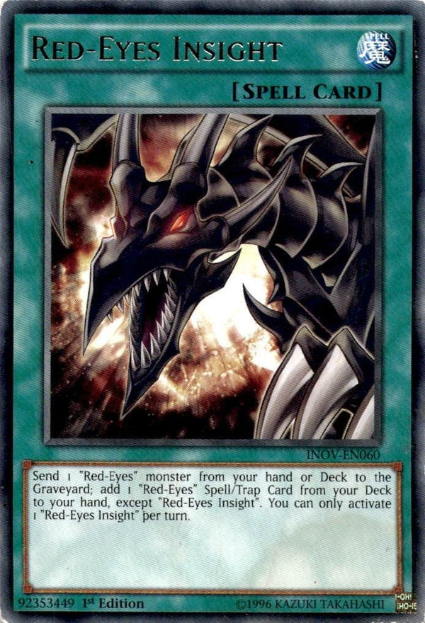 Yugioh Red-Eyes Insight INOV-EN060 Rare 1st Edition DAMAGED