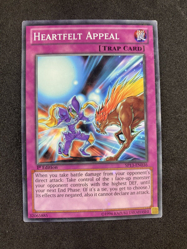 Yugioh Heartfelt Appeal SP13-EN036 Starfoil Rare 1st Edition NM
