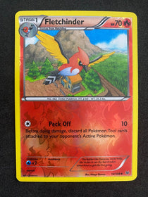 Pokemon Fletchinder 14/108 Roaring Skies Reverse Holo LP