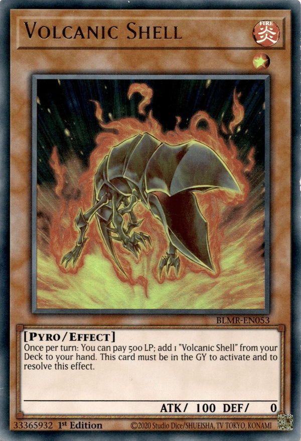 Yugioh Volcanic Shell BLMR-EN053 Ultra Rare 1st Edition MP