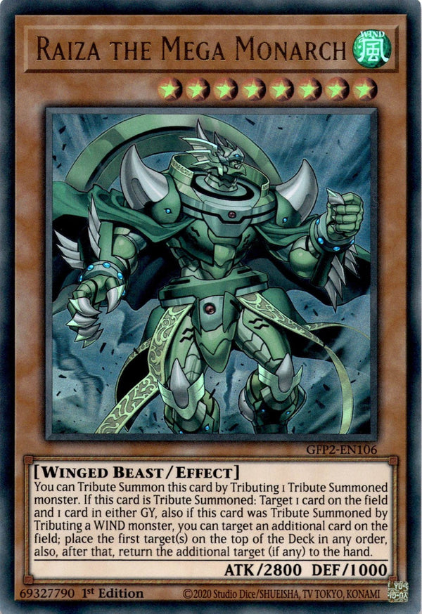 Yugioh Raiza the Mega Monarch GFP2-EN106 Ultra Rare 1st Edition NM