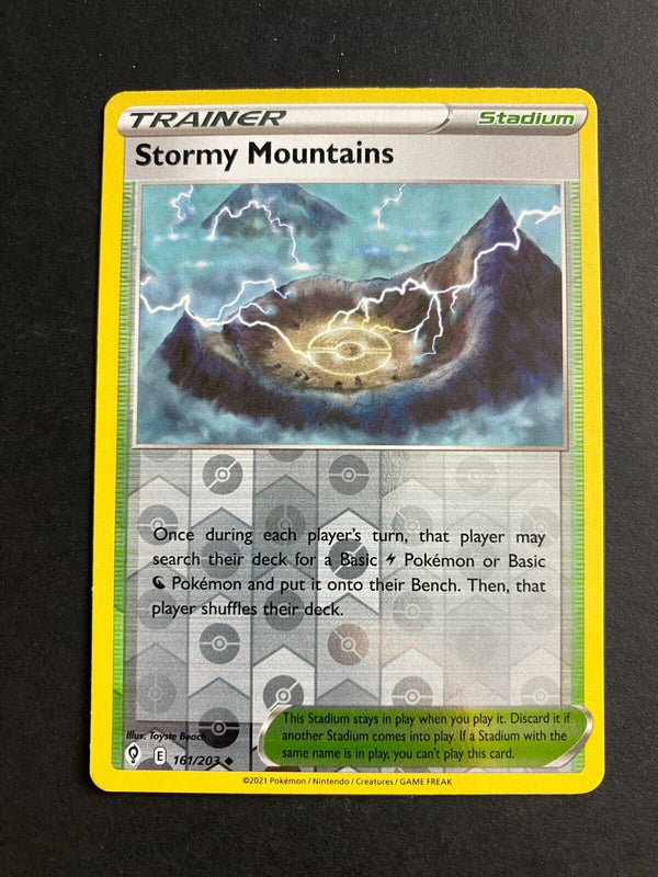Pokemon Stormy Mountains 161/203 Evolving Skies Reverse Holo LP/NM