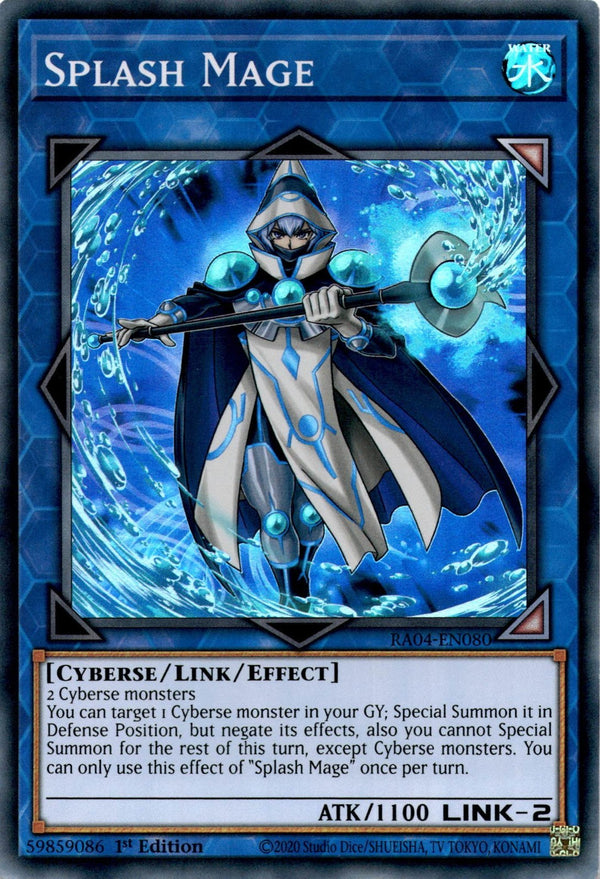 Yugioh Splash Mage RA04-EN080 Super Rare 1st Edition LP
