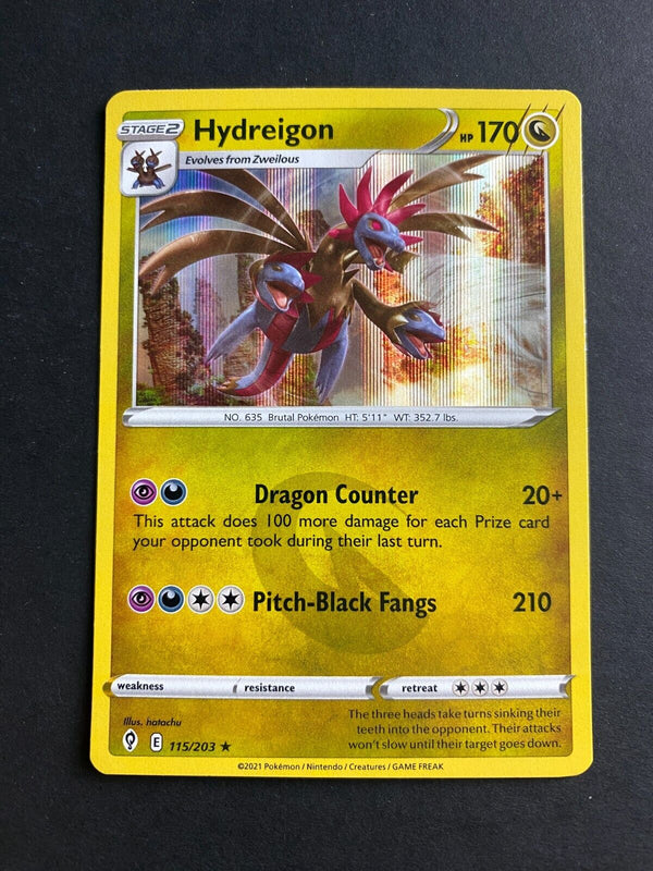 Pokemon Hydreigon 115/203 Evolving Skies Holo LP/NM