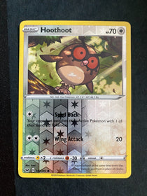 Pokemon Hoothoot 143/202 Sword Shield Base Reverse Holo NM