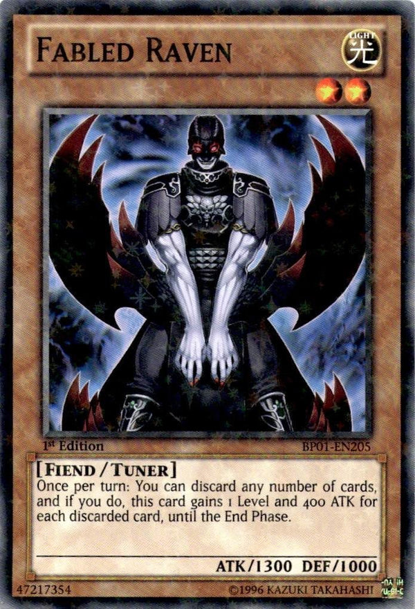 Yugioh Fabled Raven BP01-EN205 Starfoil Rare 1st Edition VLP/NM