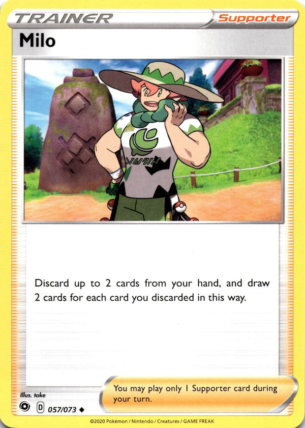 Pokemon (4 Cards) Milo 057/073 Champion's Path Non Holo NM