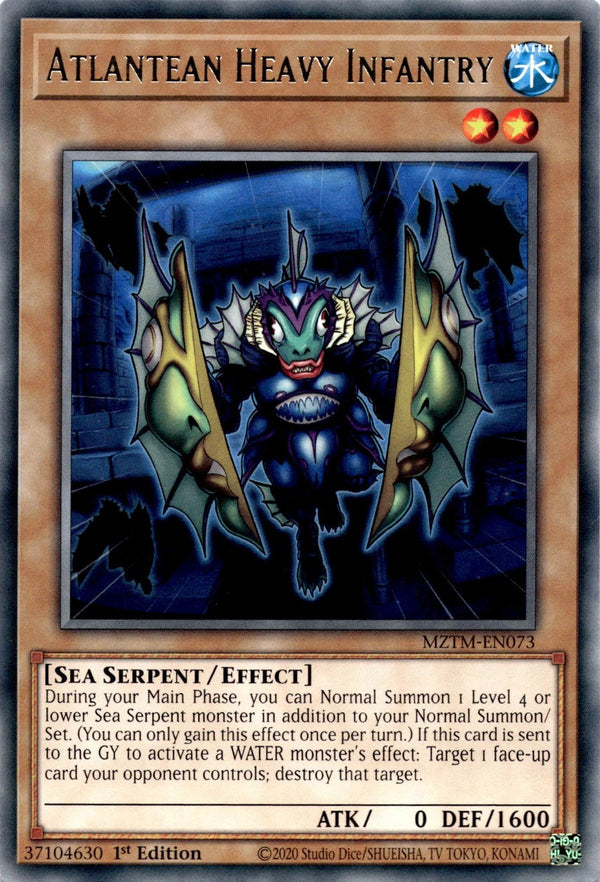 Yugioh Atlantean Heavy Infantry MZTM-EN073 Rare 1st Edition NM