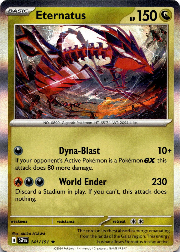 Pokemon Eternatus 141/191 Surging Sparks Holo NM