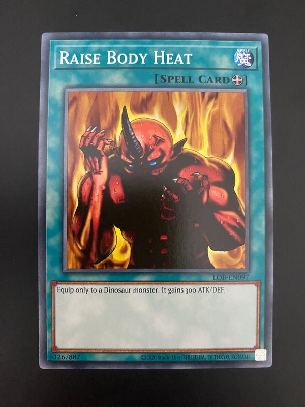 Yugioh Raise Body Heat (Spell) LOB-EN097 Unlimited Edition Common NM/MINT