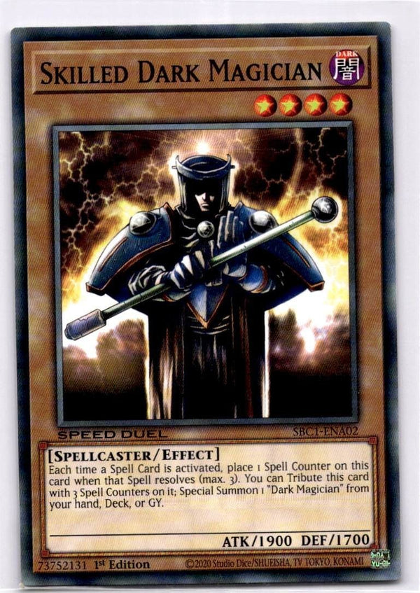 Yugioh Skilled Dark Magician SBC1-ENA02 Common 1st Edition NM