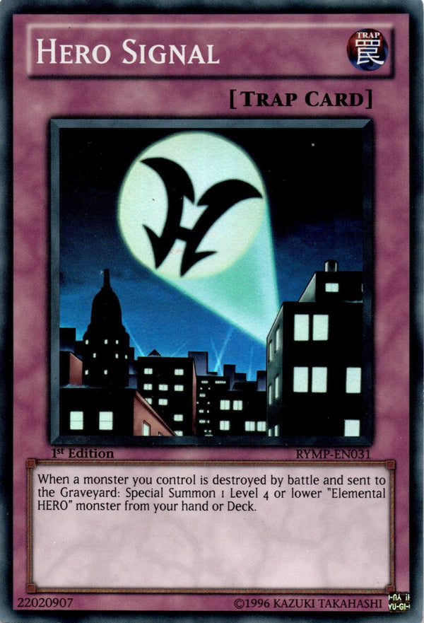 Yugioh Hero Signal RYMP-EN031 Super Rare 1st Edition MP/LP