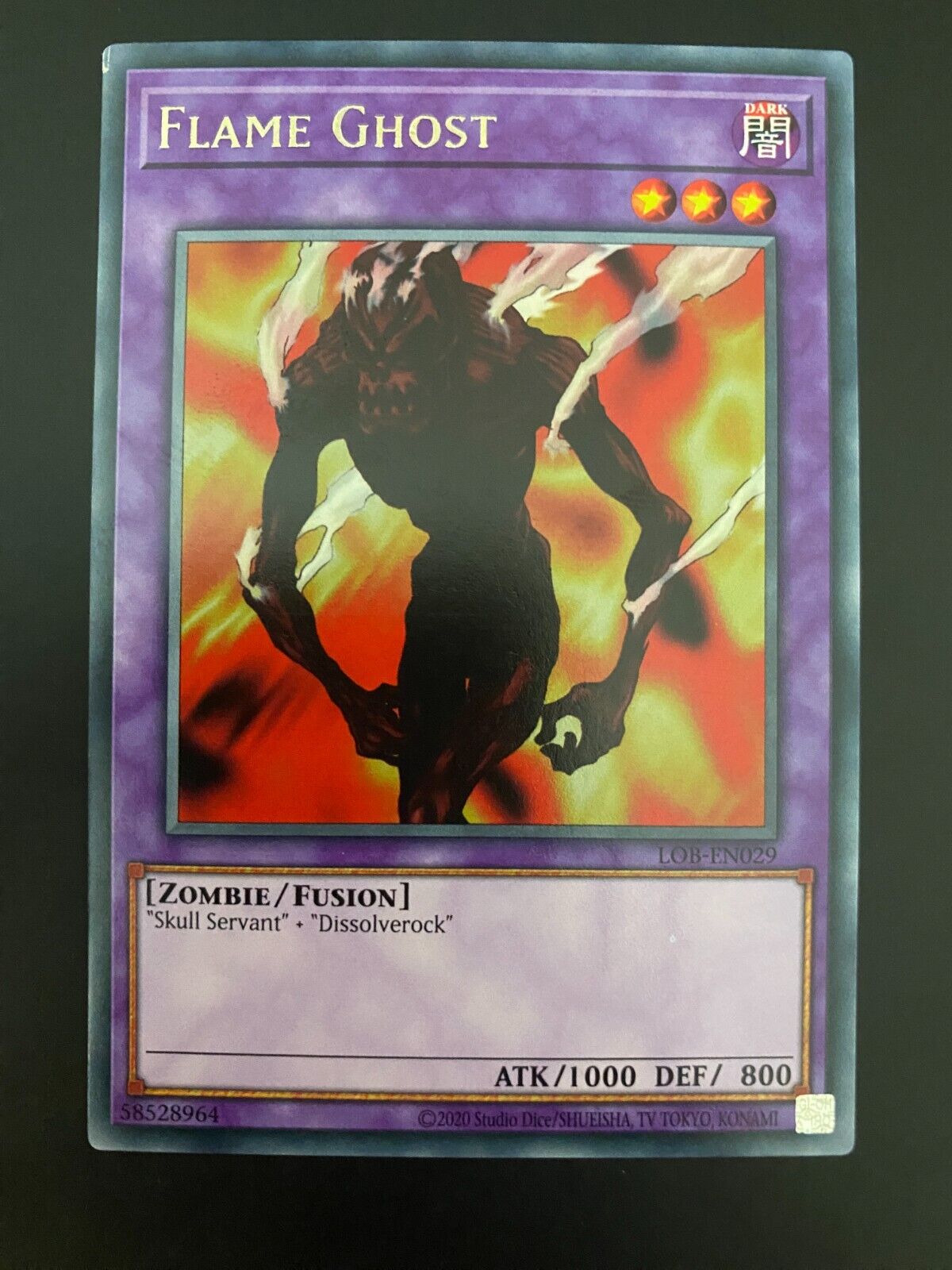 Yugioh Flame Ghost LOB-EN029 Unlimited Edition Rare LP