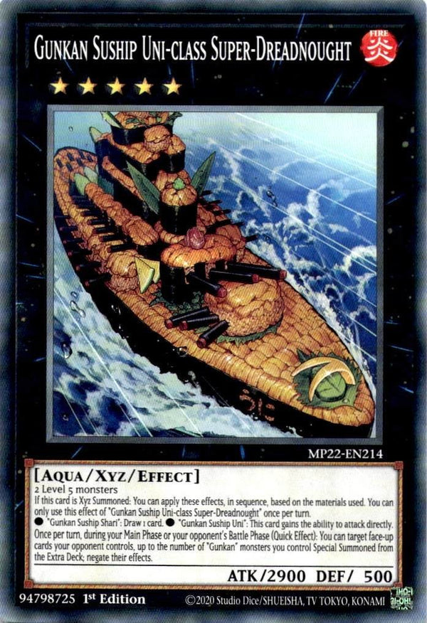 Yugioh Gunkan Suship Uni-class Super-Dreadnought MP22-EN214 Common 1st Ed VLP/NM