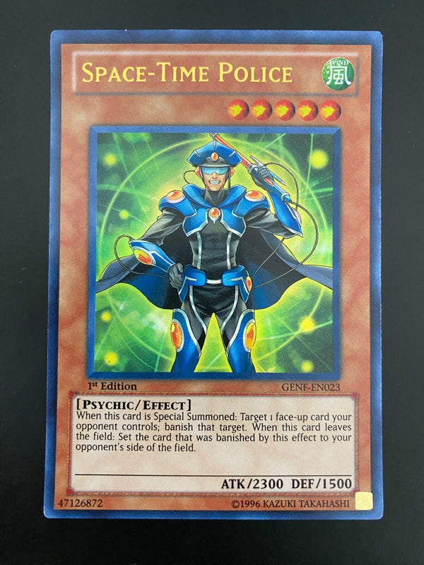 Yugioh Space Time Police GENF-EN023 Ultra Rare 1st Edition DAMAGED