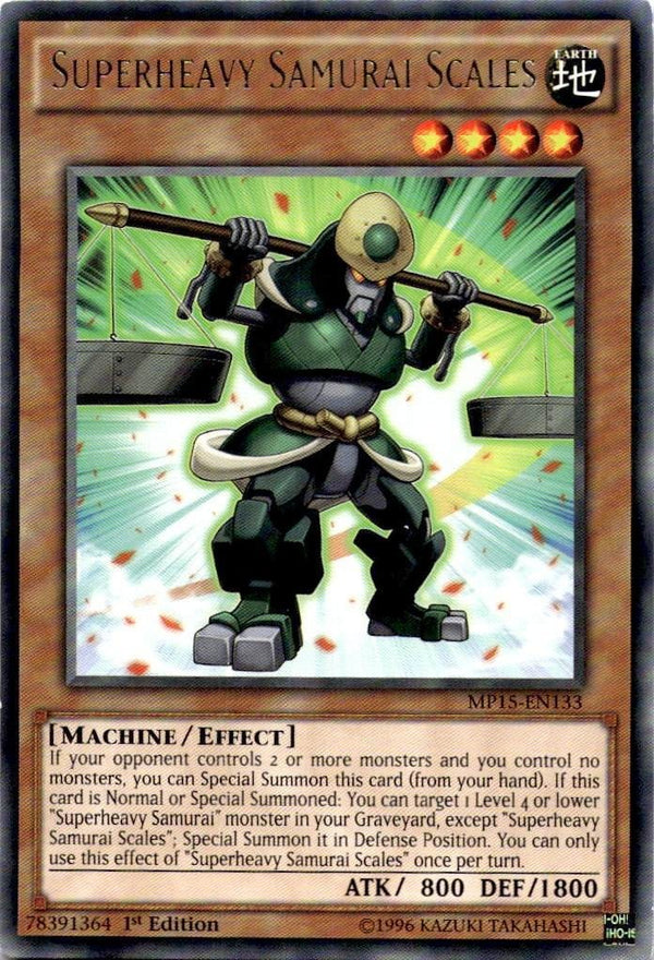 Yugioh Superheavy Samurai Scales MP15-EN133 Rare 1st Edition LP