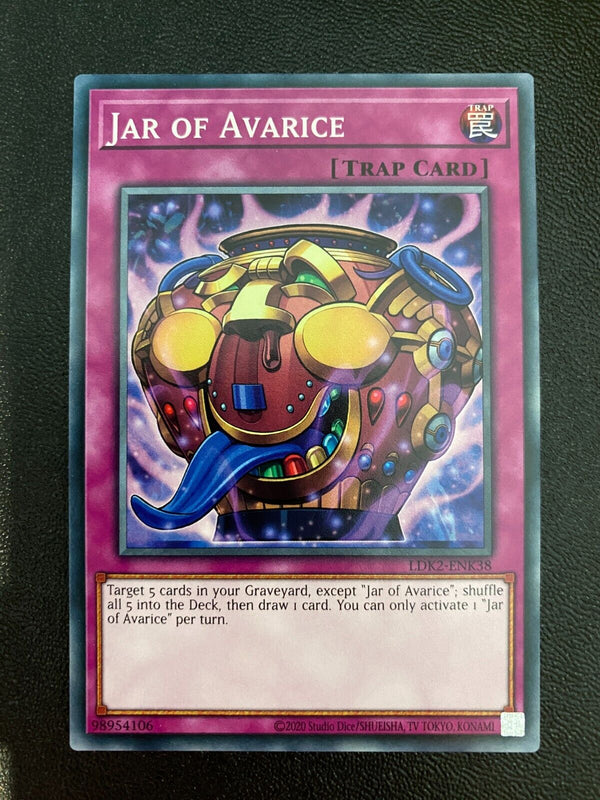 Yugioh Jar of Avarice LDK2-ENK38 Common Unlimited Edition NM