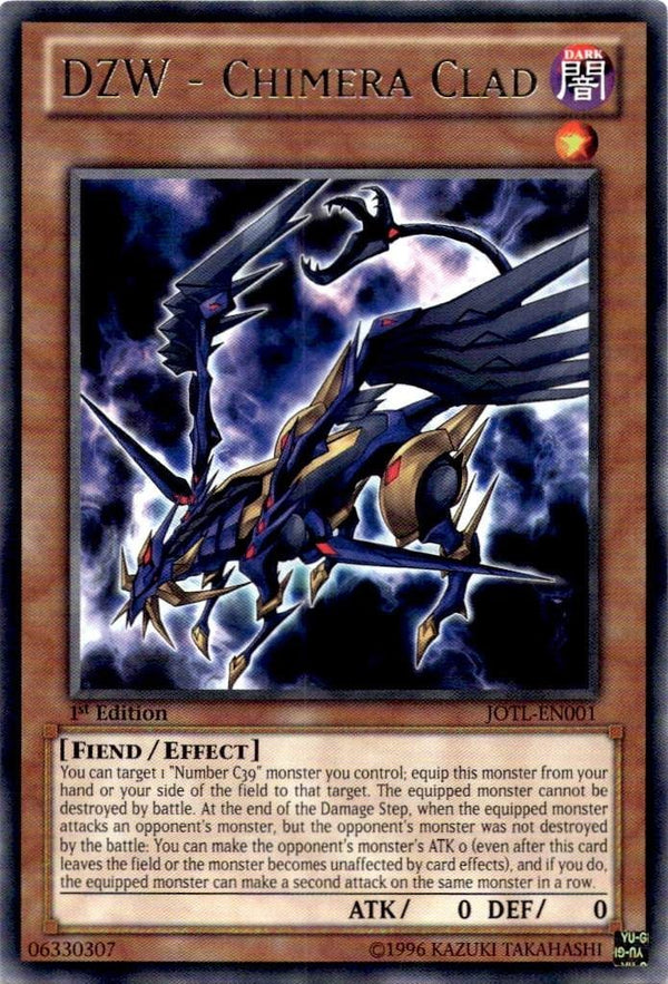 Yugioh DZW - Chimera Clad JOTL-EN001 Rare 1st Edition NM