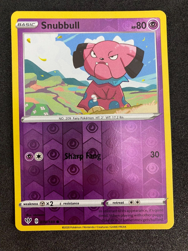 Pokemon Snubbull 070/189 Darkness Ablaze Reverse Holo NM-MINT 70/189