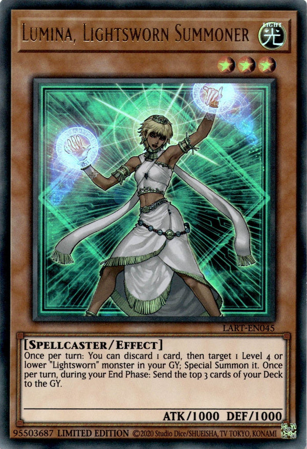 Yugioh Lumina, Lightsworn Summoner LART-EN045 Ultra Rare Limited Edition VLP/NM