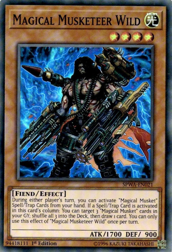 Yugioh Magical Musketeer Wild SPWA-EN021 Super Rare 1st Edition LP