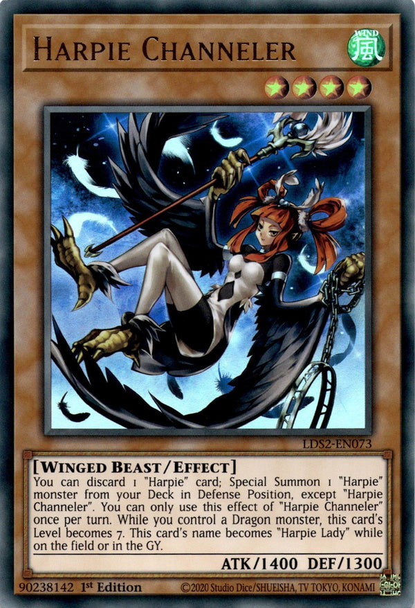 Yugioh Harpie Channeler LDS2-EN073 Ultra Rare 1st Edition NM