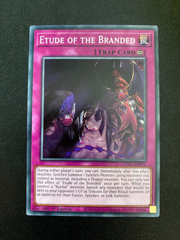 Yugioh Etude of the Branded CYAC-EN071 Common 1st Edition NM