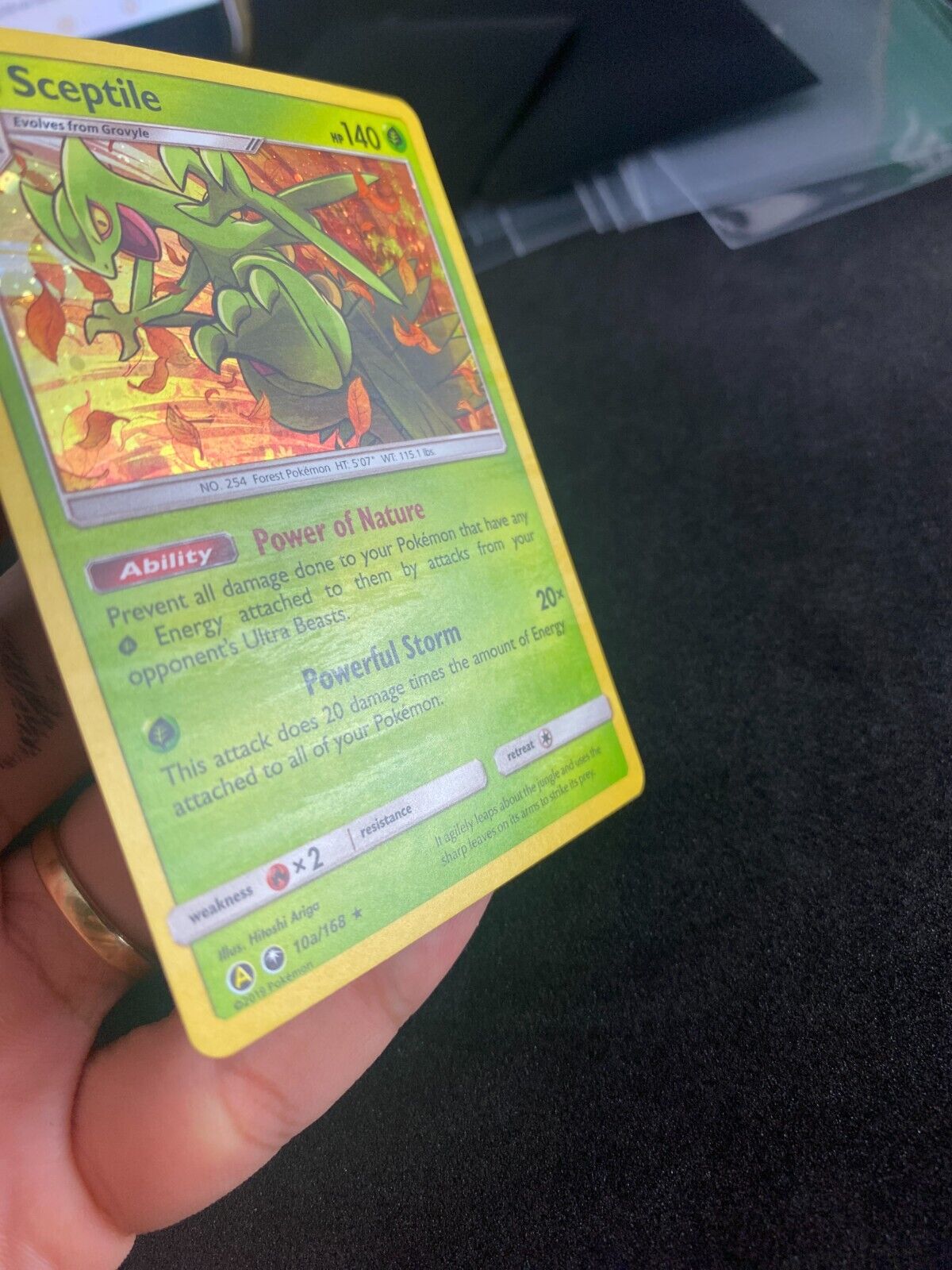 Pokemon Sceptile 10A/168 Celestial Storm Holo Alt Art LP - Scuffing on Front