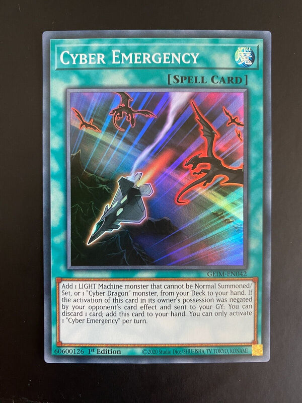 Yugioh Cyber Emergency GEIM-EN042 Super Rare 1st Edition NM/MINT