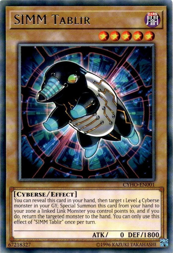 Yugioh SIMM Tablir CYHO-EN001 Rare 1st Edition NM