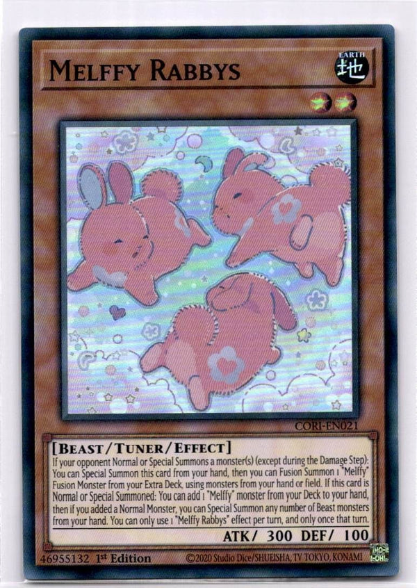 Yugioh Melffy Rabbys CORI-EN021 Super Rare 1st Edition NM