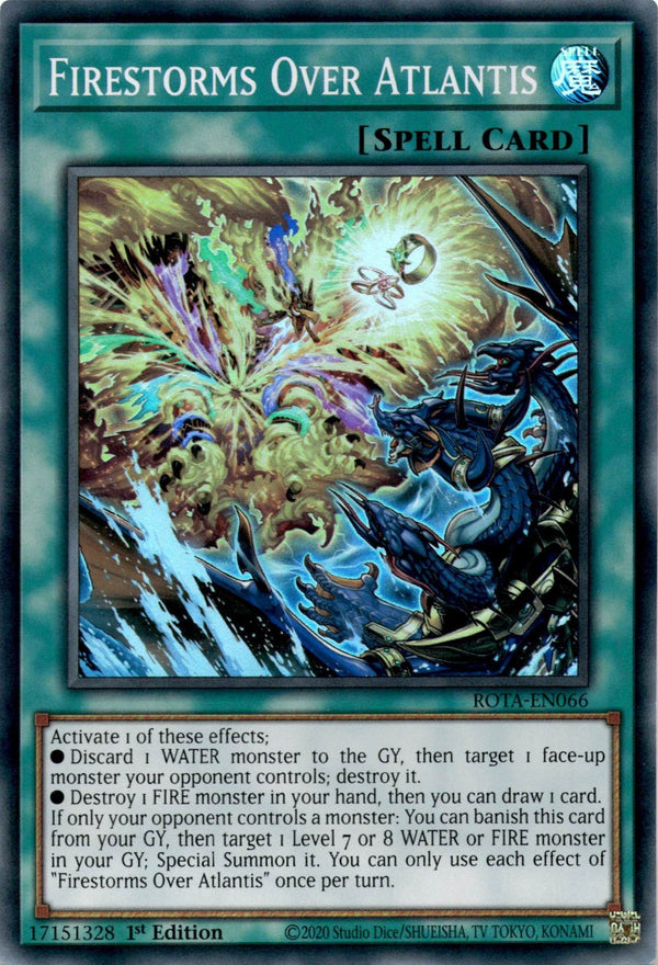 Yugioh Firestorms Over Atlantis ROTA-EN066 Super Rare 1st Edition NM
