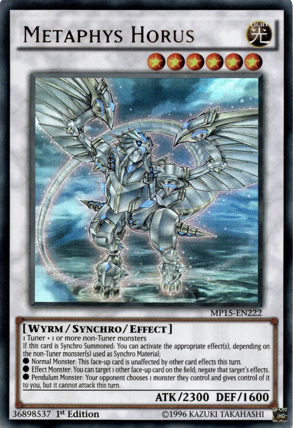 Yugioh Metaphys Horus MP15-EN222 Ultra Rare 1st Edition LP