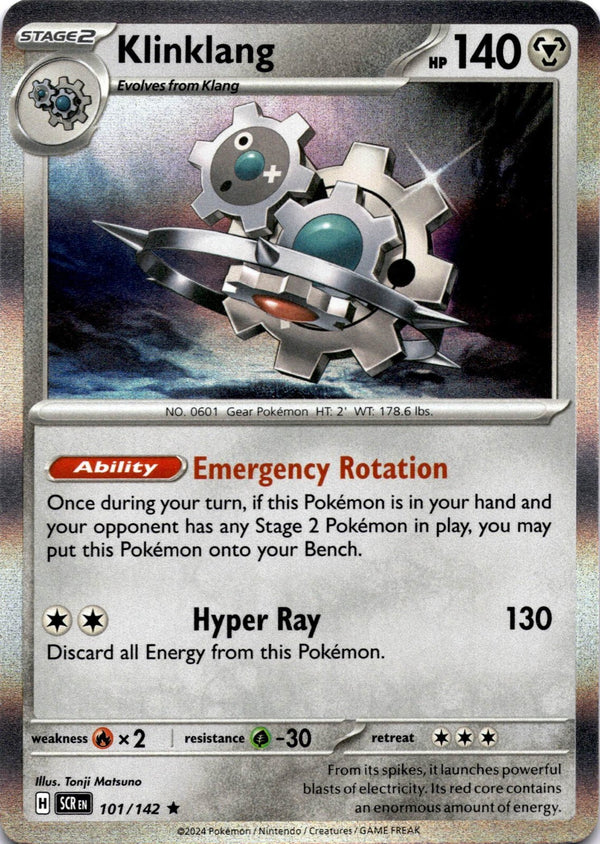 Pokemon Klinklang 101/142 Stellar Crown Holo NM
