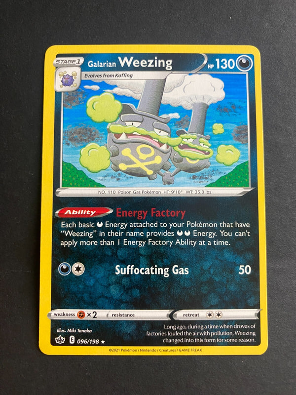 Pokemon Galarian Weezing 096/198 Chilling Reign Rare Non Holo NM