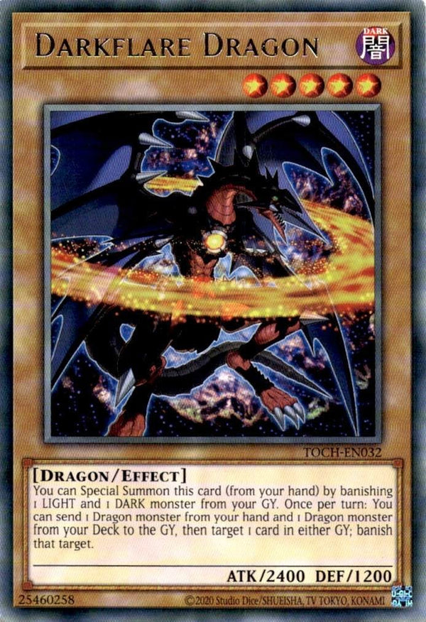 Yugioh Darkflare Dragon TOCH-EN032 Rare Unlimited Edition NM