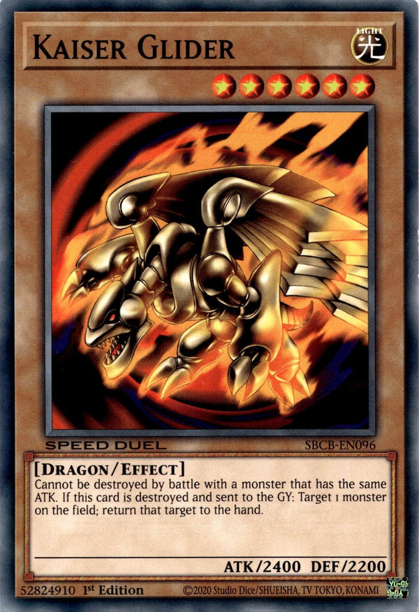 Yugioh Kaiser Glider SBCB-EN096 Speed Duel Common 1st Edition VLP/NM