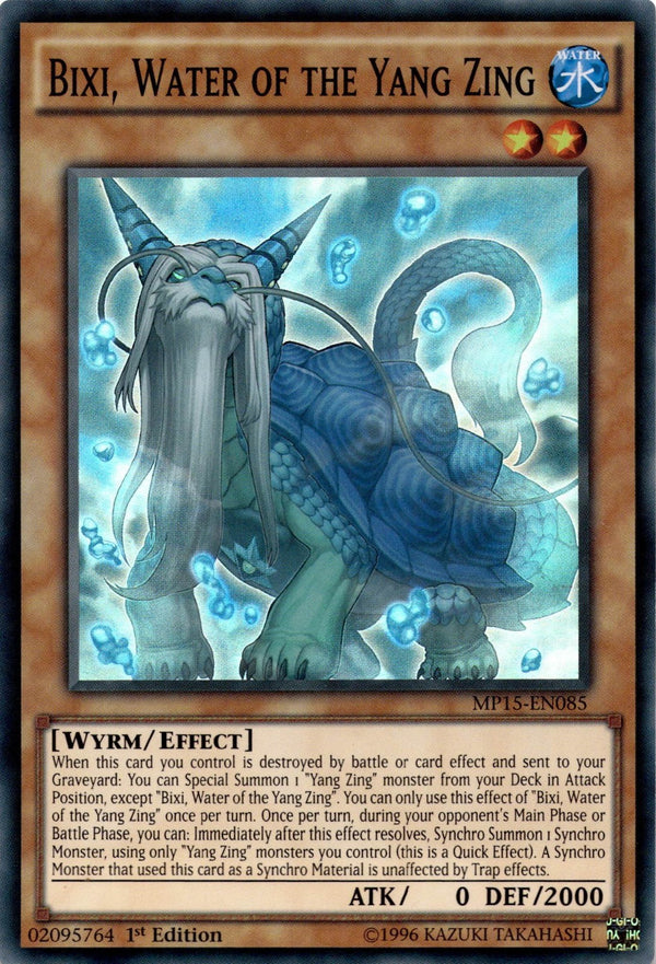 Yugioh Bixi, Water of the Yang Zing MP15-EN085 Super Rare 1st Edition VLP/NM