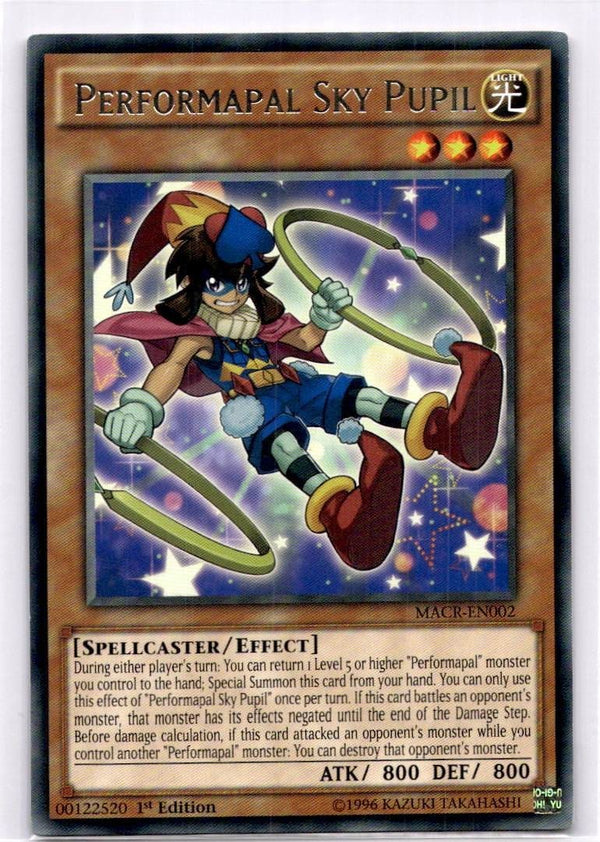 Yugioh Performapal Sky Pupil MACR-EN002 Rare 1st Edition NM