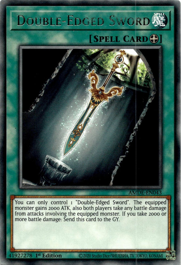 Yugioh Double-Edged Sword AMDE-EN043 Rare 1st Edition NM