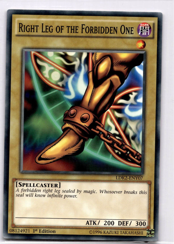 Yugioh Right Leg of the Forbidden One LDK2-ENY07 Common 1st Edition NM
