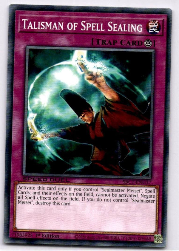 Yugioh Talisman of Spell Sealing SBC1-ENG17 Common 1st Edition NM