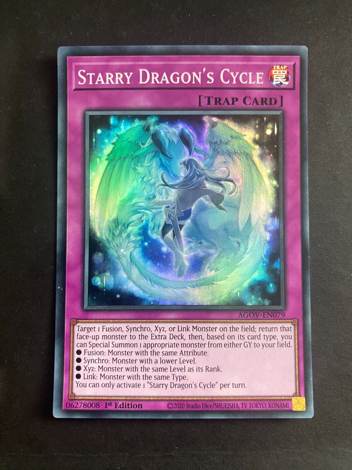 Yugioh Starry Dragon's Cycle AGOV-EN079 Super Rare 1st Edition LP