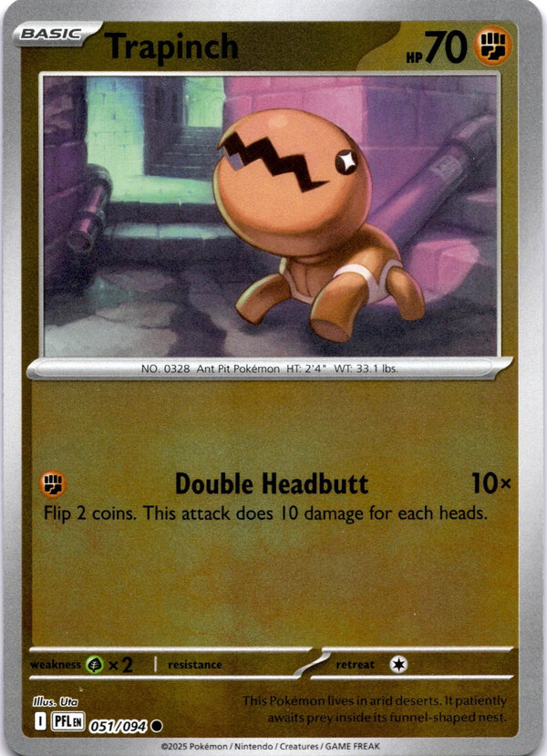 Pokemon Trapinch 051/094 Phantasmal Flames Reverse Holo NM
