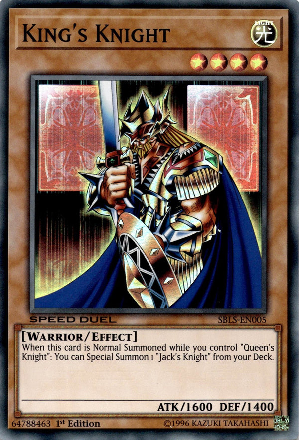 Yugioh King's Knight SBLS-EN005 Speed Duel Super Rare 1st Edition MP/LP
