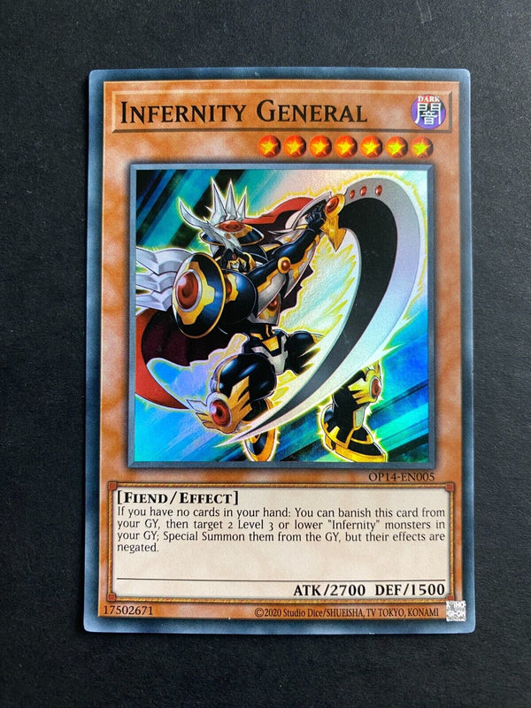 Yugioh Infernity General OP14-EN005 Super Rare Unlimited Edition MP/LP