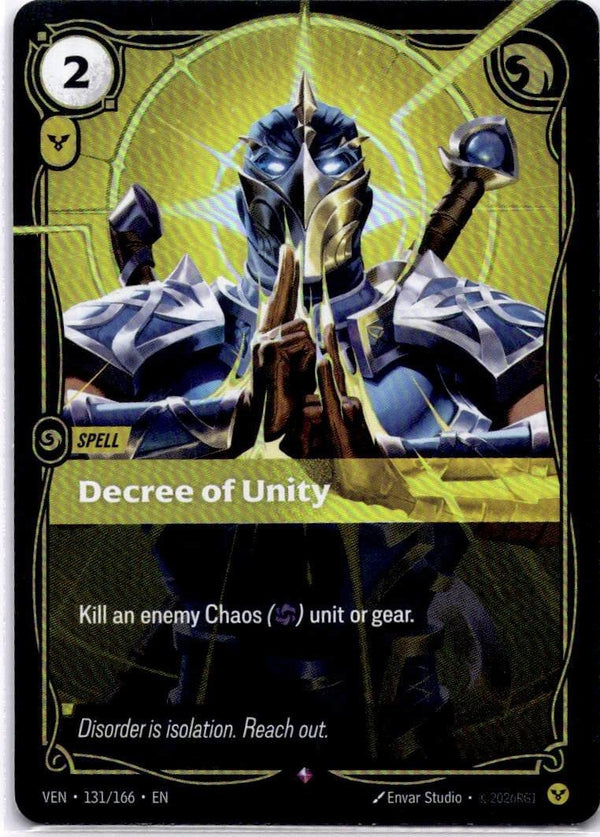 Riftbound Decree of Unity 131/166 Vendetta Rare NM