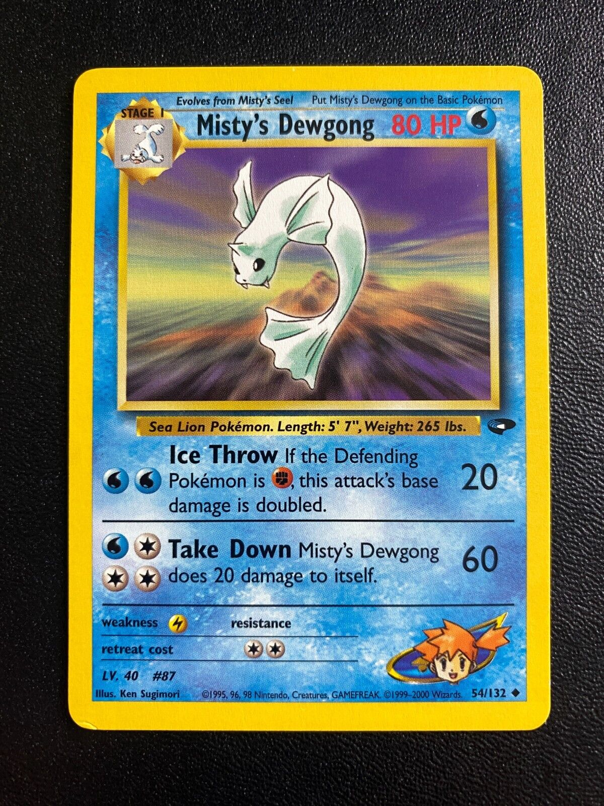 Pokemon Misty's Dewgong 54/132 Gym Challenge LP