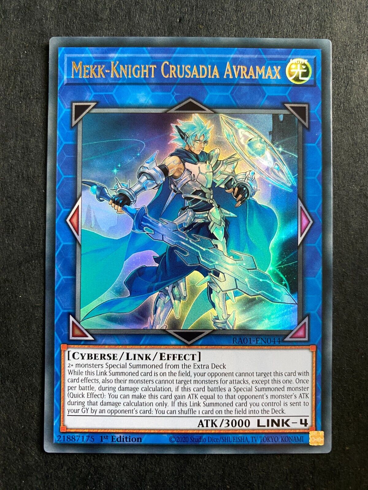 Yugioh Mekk-Knight Crusadia Avramax RA01-EN044 Ultra Rare 1st Edition NM